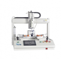 Single axis double platform automatic screw machine
